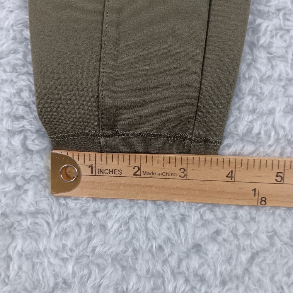 Abercrombie & Fitch Olive Green Moto Skinny Pants Exposed Zipper XS High Rise - Picture 10 of 11